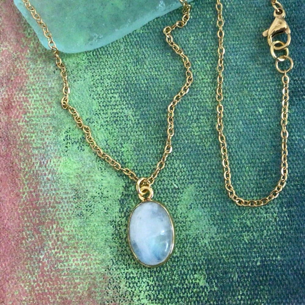 Moonstone Necklace Sundance Charm
